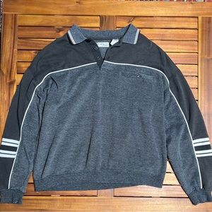 Black & White Penguin Sport Fleece Sweater